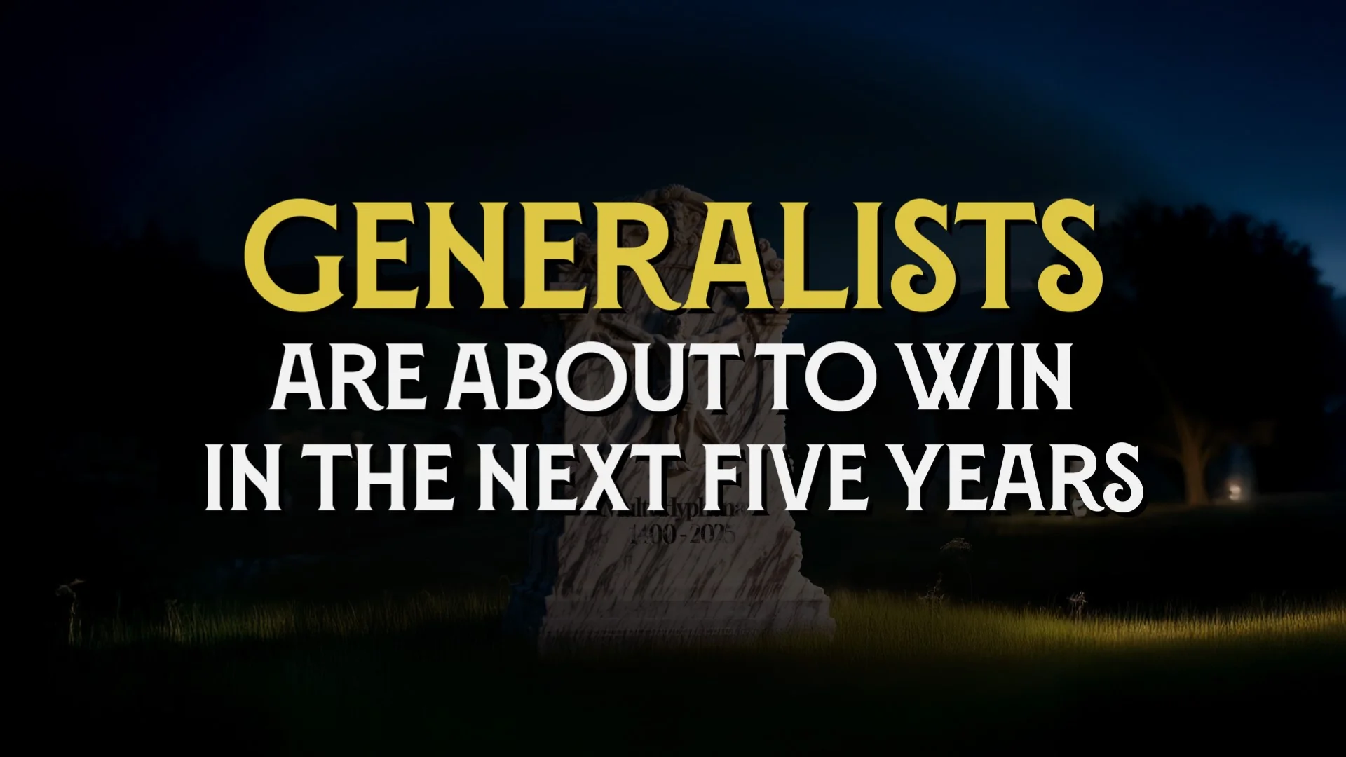 Text graphic predicting the rise of generalists in the next five years