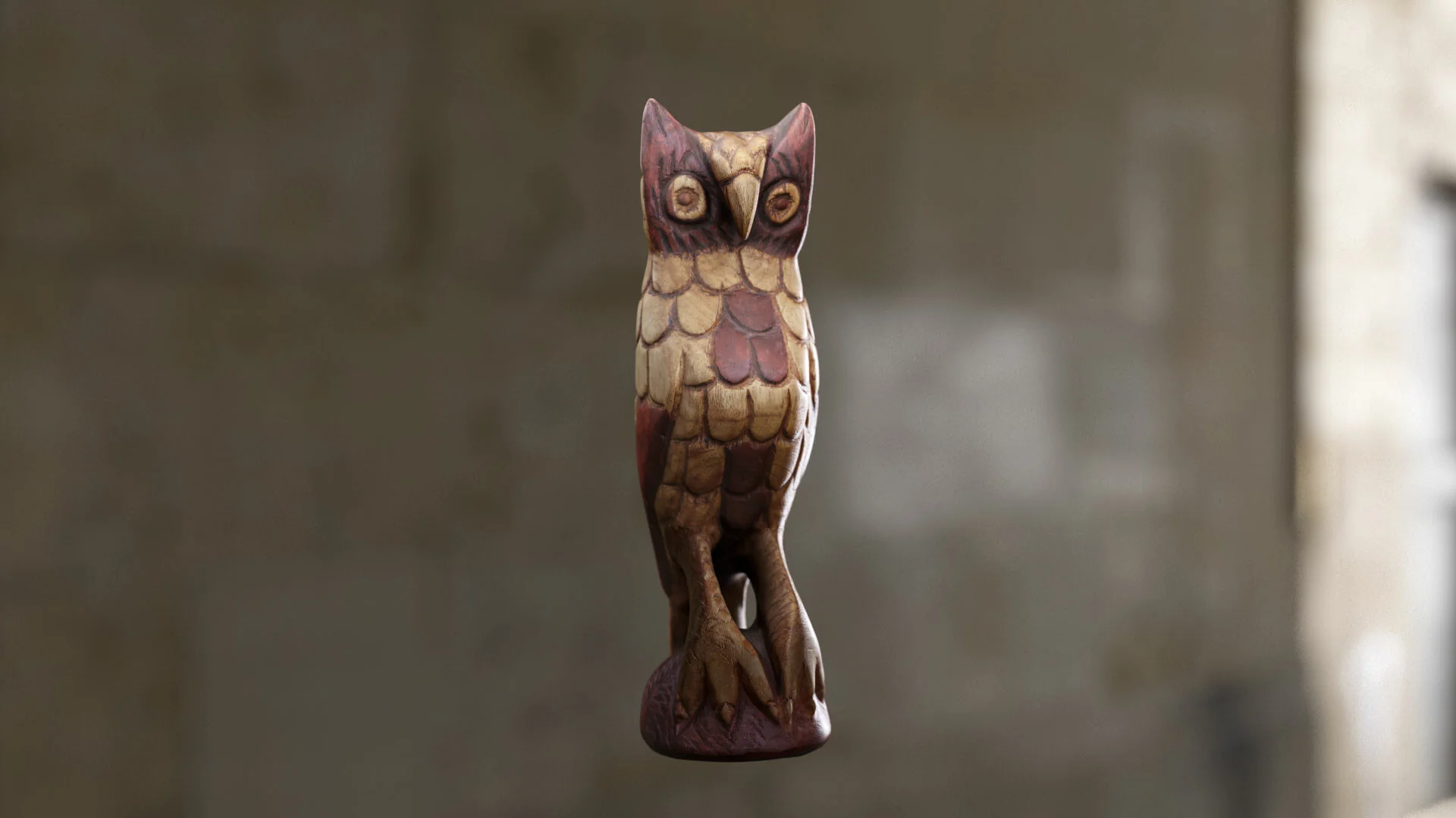 Wooden Owl Sculpture