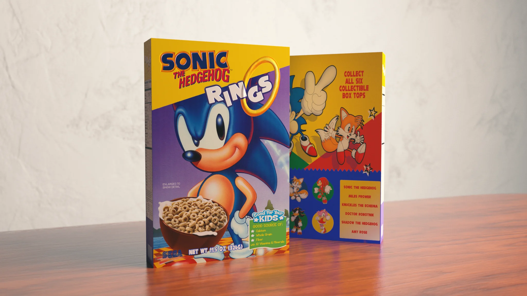 3D Mock "Sonic the Hedgehog" Cereal